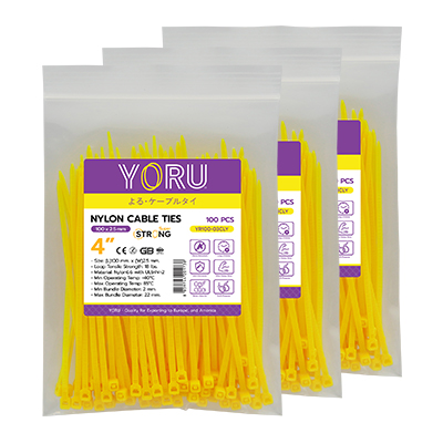 เคเบิ้ลไทร์ YORU รุ่น YR100-03CLY สีเหลือง 3 แพ็ค