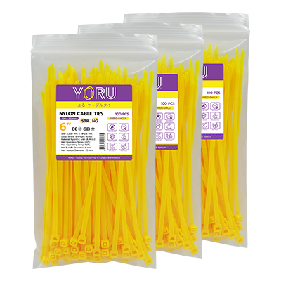 เคเบิ้ลไทร์ YORU รุ่น YR150-04CLY สีเหลือง 3 แพ็ค