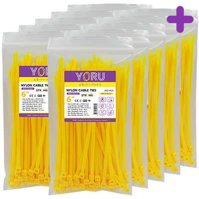 เคเบิ้ลไทร์ YORU รุ่น YR150-04CLY สีเหลือง 10 แพ็ค