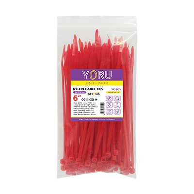 เคเบิ้ลไทร์ YORU รุ่น YR150-04CLR สีแดง 1 แพ็ค