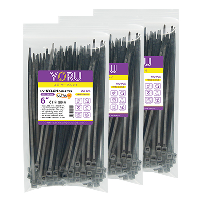 เคเบิ้ลไทร์ YORU รุ่น YR150-04UVB สีดำ 3 แพ็ค