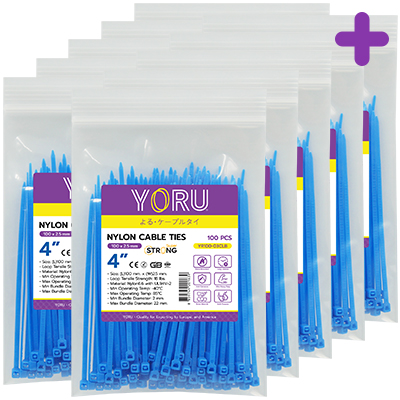 เคเบิ้ลไทร์ YORU รุ่น YR100-03CLB สีน้ำเงิน 10 แพ็ค