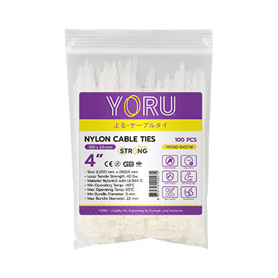 เคเบิ้ลไทร์ YORU รุ่น YR100-03STW สีขาว 1 แพ็ค