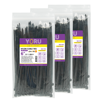 เคเบิ้ลไทร์ YORU รุ่น YR150-04STB สีดำ 3 แพ็ค